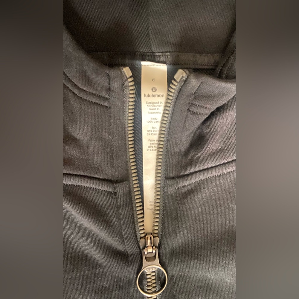 Lululemon X Peloton All Yours Full Zip Hoodie Sweatshirt Women’s Size 6 Black - Picture 6 of 7